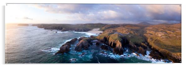 Mangersta Coast Aerial Isle of Lewis Outer Hebrides Scotland Acrylic by Sonny Ryse