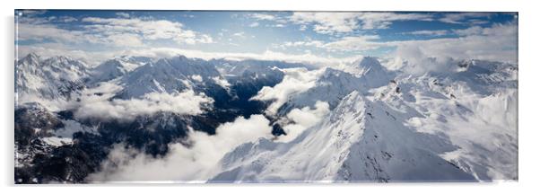 Maloja Mountain pass Malojapass Swiss Alps Acrylic by Sonny Ryse