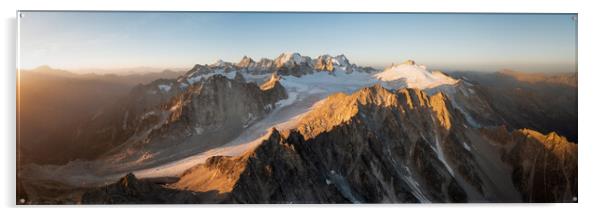 Orny Glacier Plateau de Trient Icefield Mont Blanc Massif Champe Acrylic by Sonny Ryse