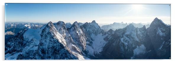 Parc national des Écrins Glacier Noir Aerial Alps France Acrylic by Sonny Ryse