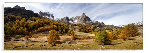 Vallée de la Clarée in Autumn France Alps Acrylic by Sonny Ryse