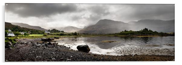 Torridon Village and Loch Scottish Highlands Acrylic by Sonny Ryse