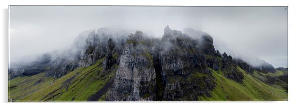 The Quiraing mist Isle of Skye Scotland Acrylic by Sonny Ryse