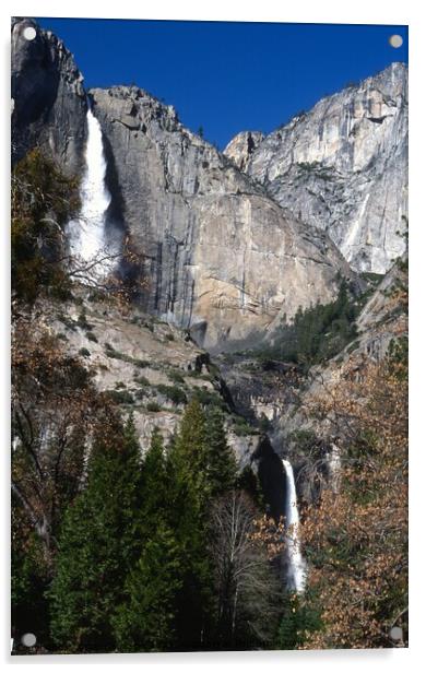 Waterfalls in Yosemite  National Park, California  Acrylic by Wall Art by Craig Cusins