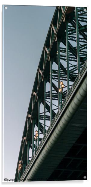 Tyne Bridge Curves and Lines Acrylic by Dan Beegan