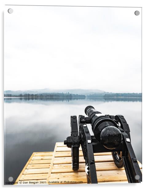 Pier and Cannon, Lake Windermere Acrylic by Dan Beegan