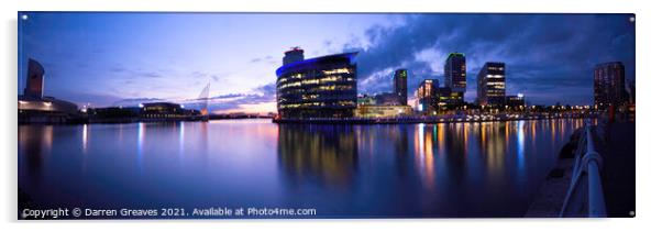 Media City Panorama Acrylic by Darren Greaves