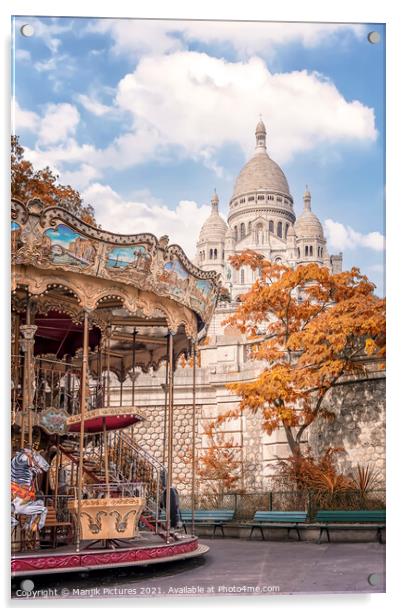 Montmartre Acrylic by Manjik Pictures