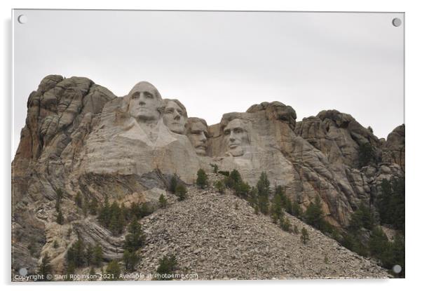 Mount Rushmore Acrylic by Sam Robinson