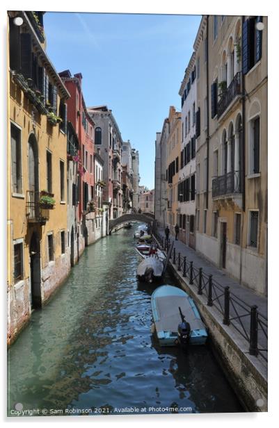Venice Canal Acrylic by Sam Robinson