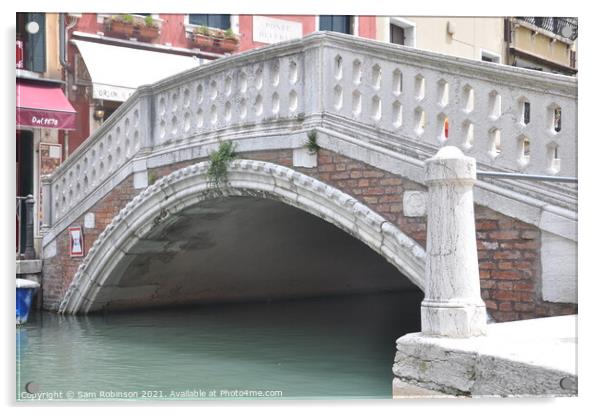 Venetian Bridge Acrylic by Sam Robinson