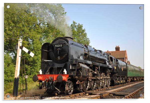 Black Steam Engine, Bluebell Railway Acrylic by Sam Robinson
