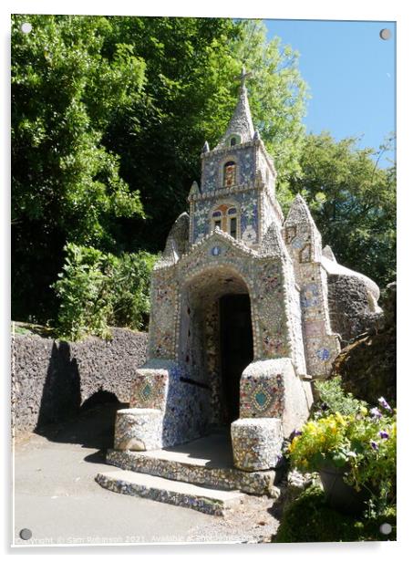 The Little Chapel, Guernsey Acrylic by Sam Robinson