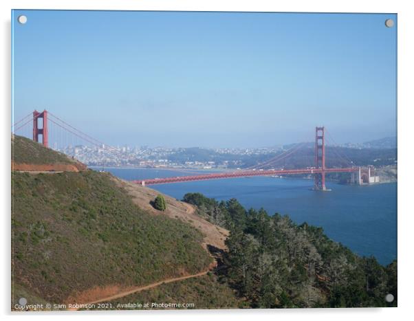 Golden Gate Bridge Acrylic by Sam Robinson