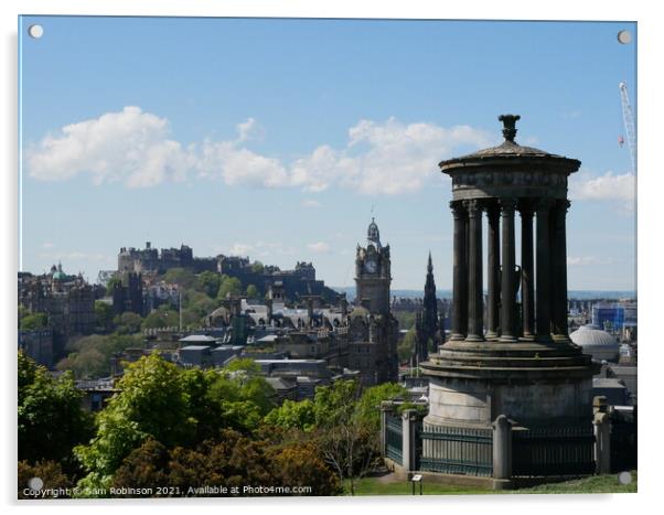 Edinburgh from Calton Hill Acrylic by Sam Robinson