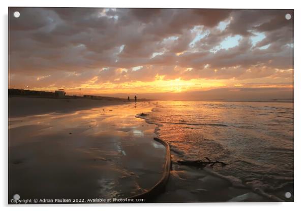 Sunrise over Muizenberg Beach Acrylic by Adrian Paulsen