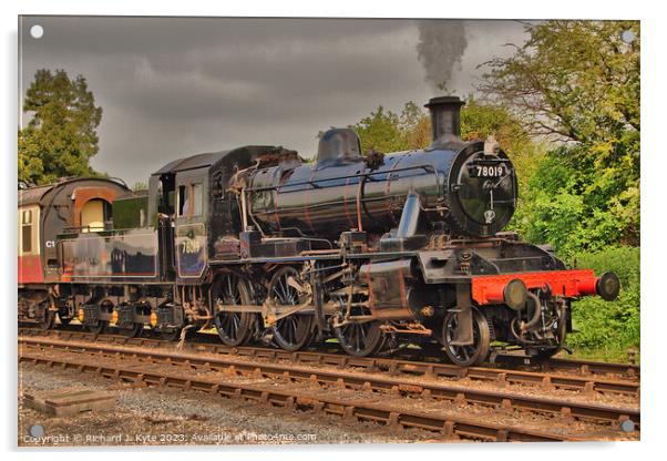 BR Standard Class 2MT no. 78019 at Toddington, Gloucestershire Warwickshire Railway Acrylic by Richard J. Kyte