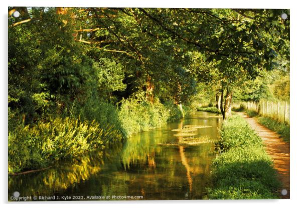 River Windrush, Bourton-on-the-Water, Gloucestershire Acrylic by Richard J. Kyte