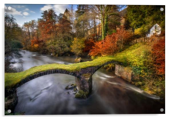 Pont Minllyn, Wales Acrylic by Alan Le Bon