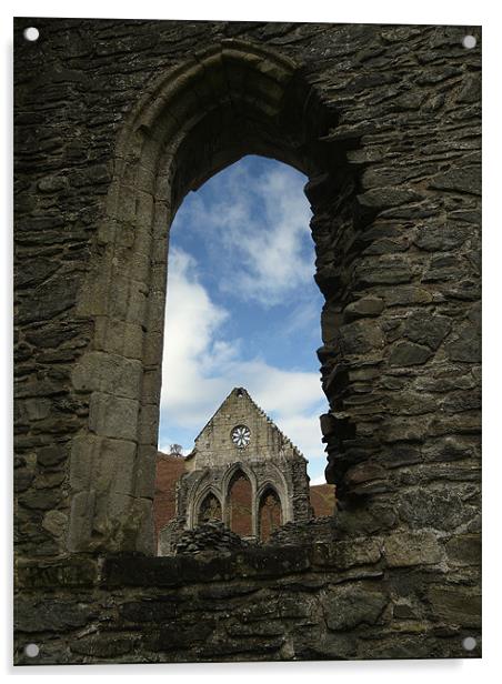Valle Crucis Abbey Acrylic by Richard Penlington