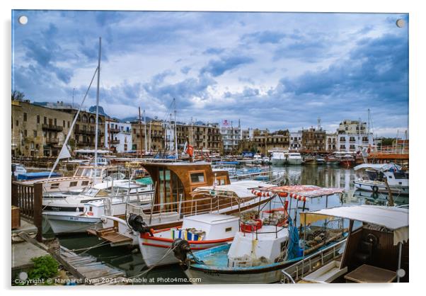 Serene Waters of Kyrenia Harbour Acrylic by Margaret Ryan