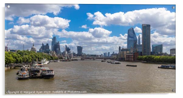 London Skyline Acrylic by Margaret Ryan