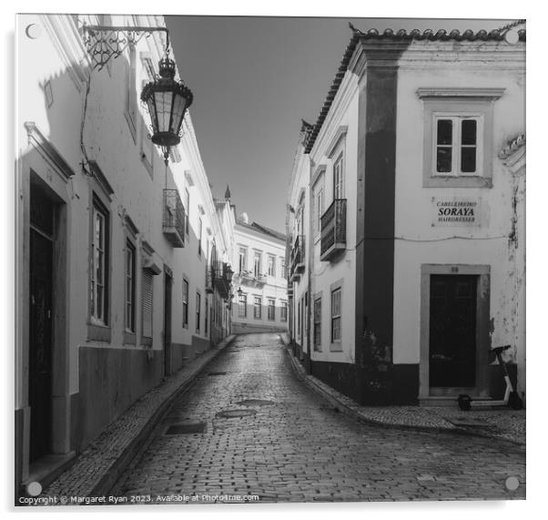 Serene Backstreets of Faro Acrylic by Margaret Ryan