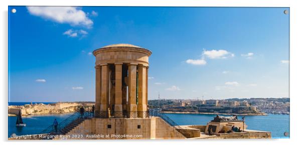 Siege Bell Memorial Valletta Acrylic by Margaret Ryan