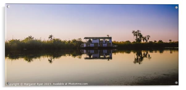 Tranquil Journey Along The Okavango Delta. Acrylic by Margaret Ryan