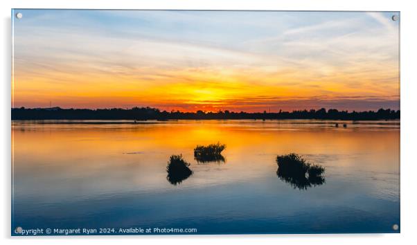 Mekong Sunrise Acrylic by Margaret Ryan