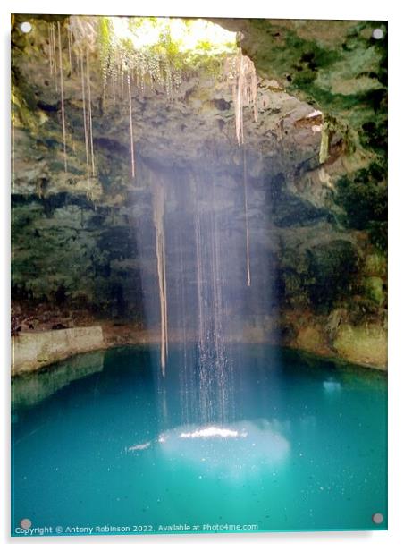 Hubiku Cenote Acrylic by Antony Robinson