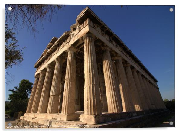 Majestic Temple of Hephaestus Acrylic by Antony Robinson