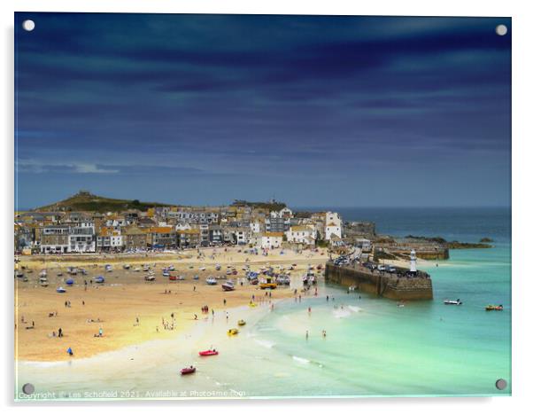 St Ives  Cornwall Acrylic by Les Schofield