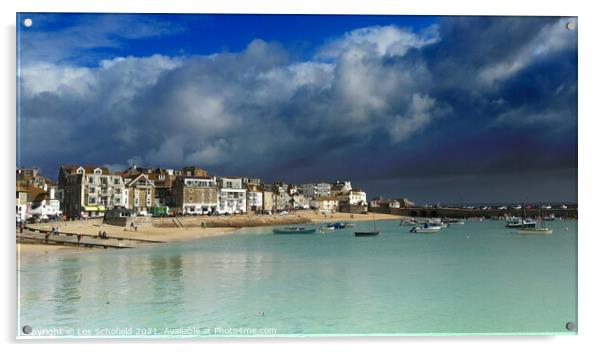 St Ives cornwall Acrylic by Les Schofield