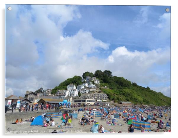 Looe Cornwall  Acrylic by Les Schofield