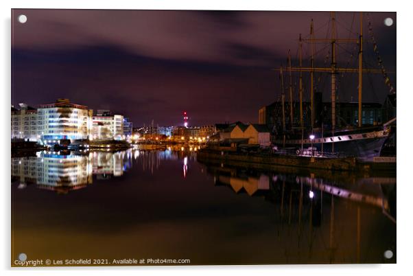 SS Great Britain and Bristol City Acrylic by Les Schofield