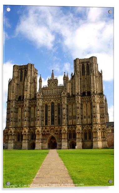 Wells Cathedral Somerset  Acrylic by Les Schofield