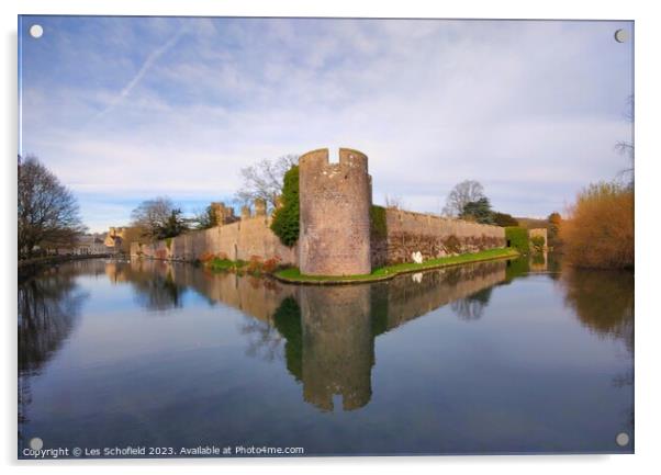 Bishop's palace wells Acrylic by Les Schofield