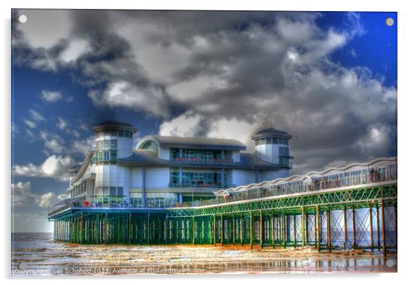 Weston Super Mare Pier Acrylic by Les Schofield