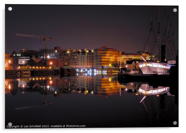 Bristol and the SS Great Britain Acrylic by Les Schofield