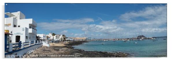 Corralejo fuerteventura  Acrylic by Les Schofield