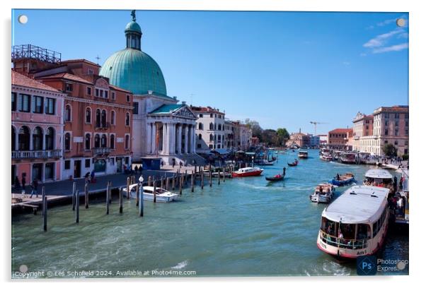 Grand Canal Venice Italy  Acrylic by Les Schofield