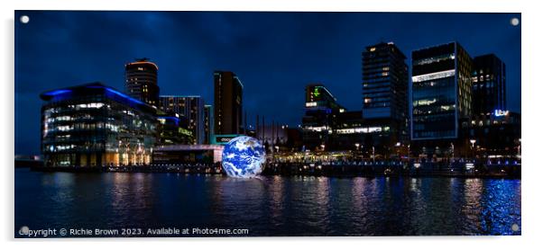 Floating Earth at Media City Acrylic by Richie Brown