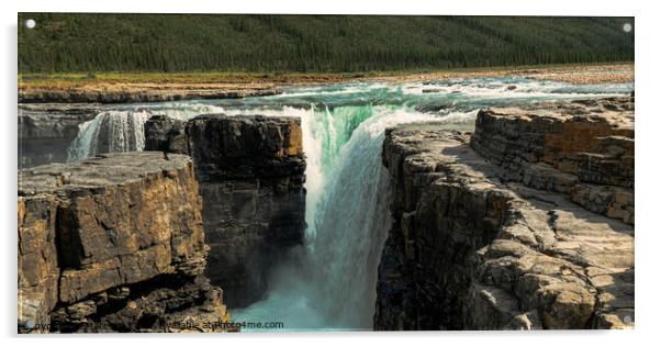 Carcajou Falls Normon Wells Canada NWT Acrylic by Marc Hill