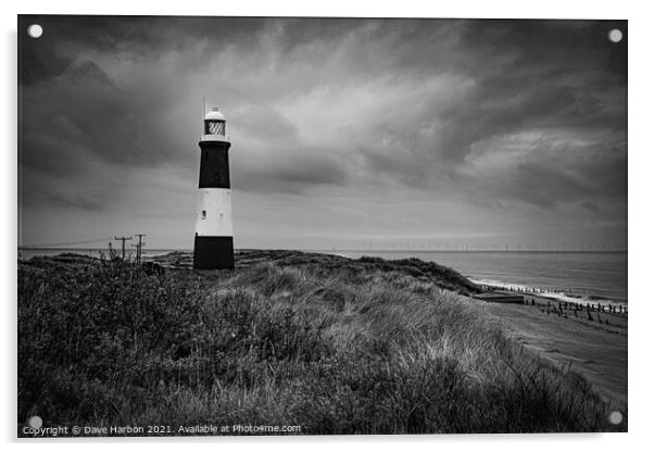 Spurn Point Lighthouse Acrylic by Dave Harbon