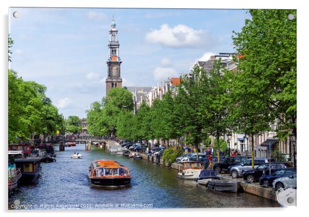 Prinsengracht canal in Amsterdam Netherlands Acrylic by Marcin Rogozinski