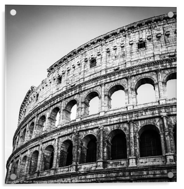 Colosseum in Rome Italy Acrylic by Marcin Rogozinski