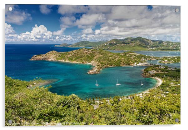 English Harbour Antigua Acrylic by John Gilham