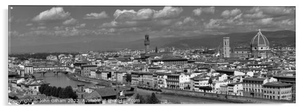Skyline Florence Italy Acrylic by John Gilham