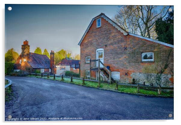 The Old Mill Wateringbury Maidstone Kent Acrylic by John Gilham